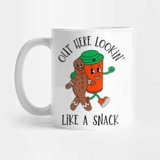 Boujee Looking Like A Snack, Retro Funny Christmas Mug